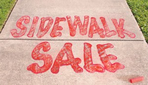 Sidewalk Sale during the Car Show